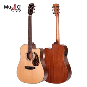 กีต้าร์โปร่งไฟฟ้า SAGA รุ่น D100CE ( Solid Top )