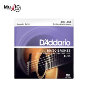 สายกีต้าร์โปร่ง D’Addario EJ13 80/20 Bronze เบอร์ 11-52