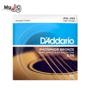 สายกีต้าร์โปร่ง D'Addario EJ16 Phosphor Bronze, Light 12-53