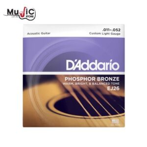 สายกีต้าร์โปร่ง D'Addario EJ26 Phosphor Bronze, Custom Light, 11-52
