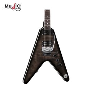 กีตาร์ไฟฟ้า Dean V 79 Flame Top Floyd สี Trans Black - รูปที่ 1