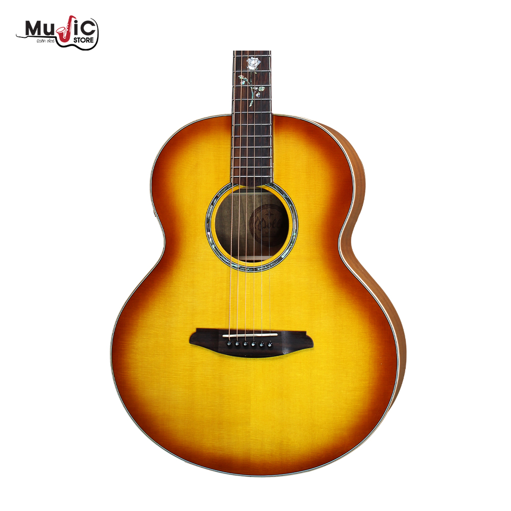 กีต้าร์โปร่งไฟฟ้า Mollo M-S7E ( Solid Top )