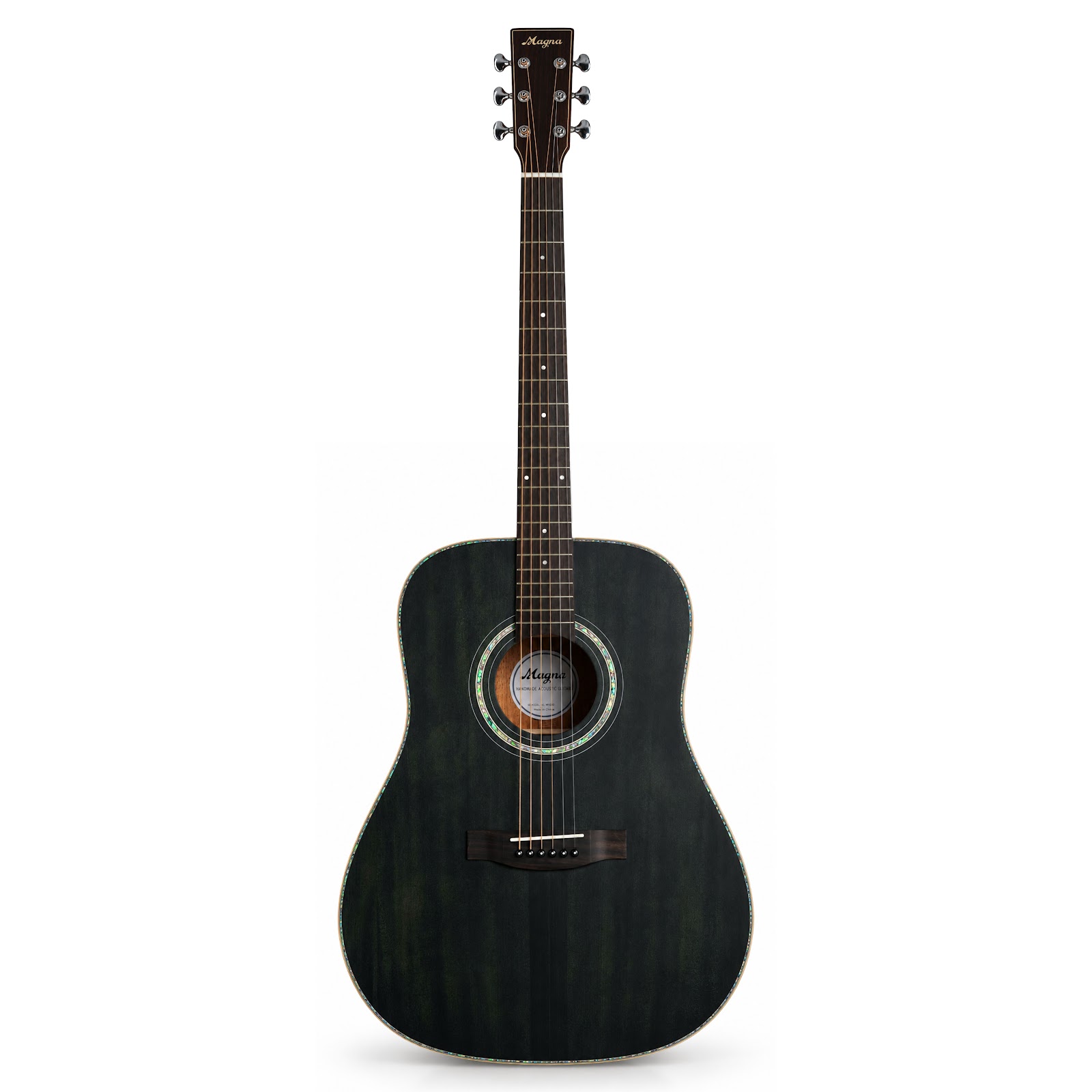 กีตาร์โปร่ง MAGNA M-1000 All Solid ไม้แท้ทั้งตัว 41 นิ้ว สีดำ