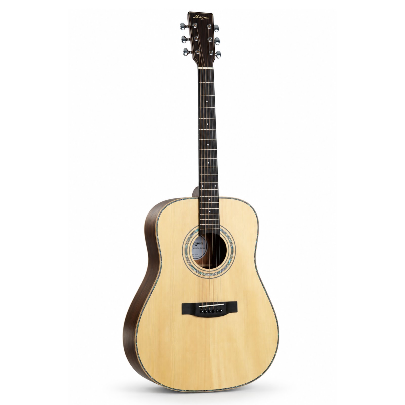 กีตาร์โปร่ง MAGNA M-1000 All Solid ไม้แท้ทั้งตัว 41 นิ้ว สีไม้