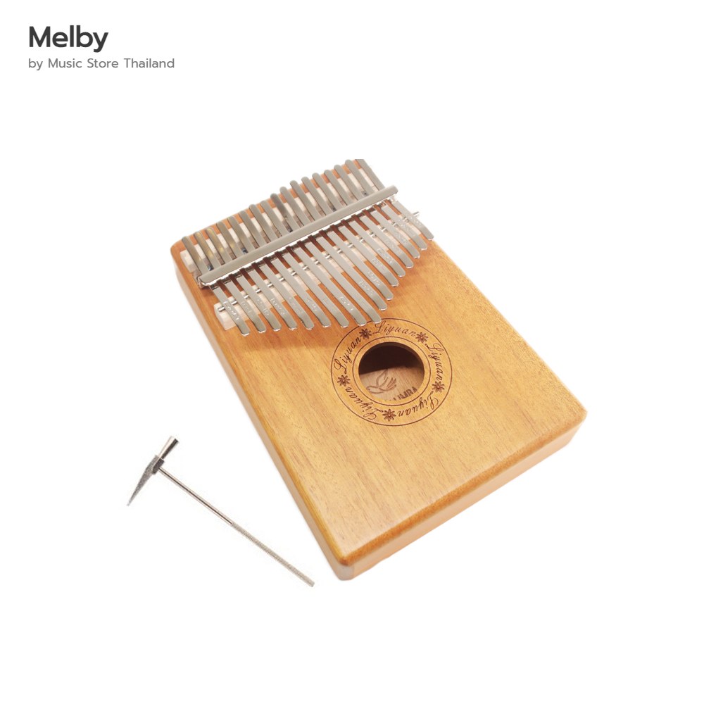 Melby คาลิมบ้า (Kalimba) ไม้ พร้อมค้อนตั้งเสียงและกระเป๋า