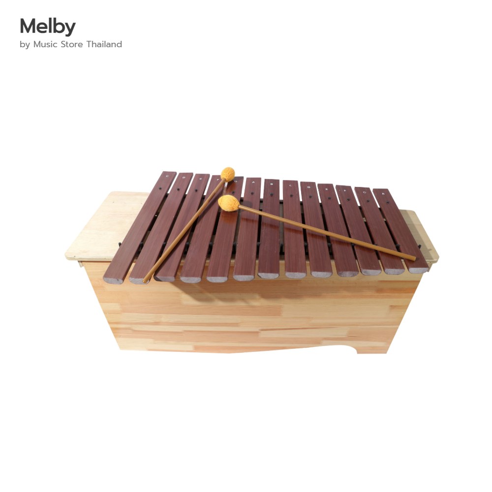 Melby ไซโลโฟนเบสแบบออร์ฟ ขนาดกะทัดรัด กล่องเสียงไม้